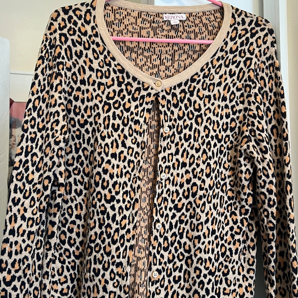 Leopard print cardigan